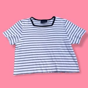 Vintage square neck cropped t-shirt